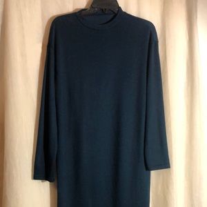 Elegant Teal Long Sleeve Sweater Dress XS/S by SHEIN